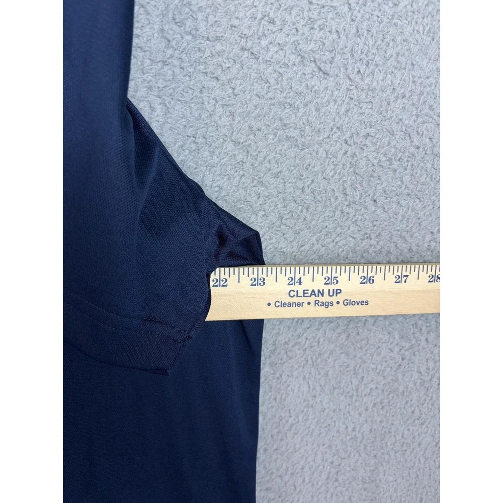 Adidas Polo Shirt Men Large Navy Blue A430 Solid Pique Golf Performance Knit New